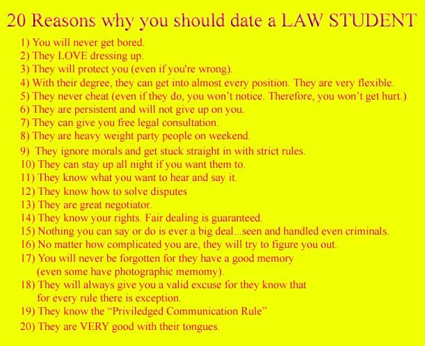 Dating Law Student