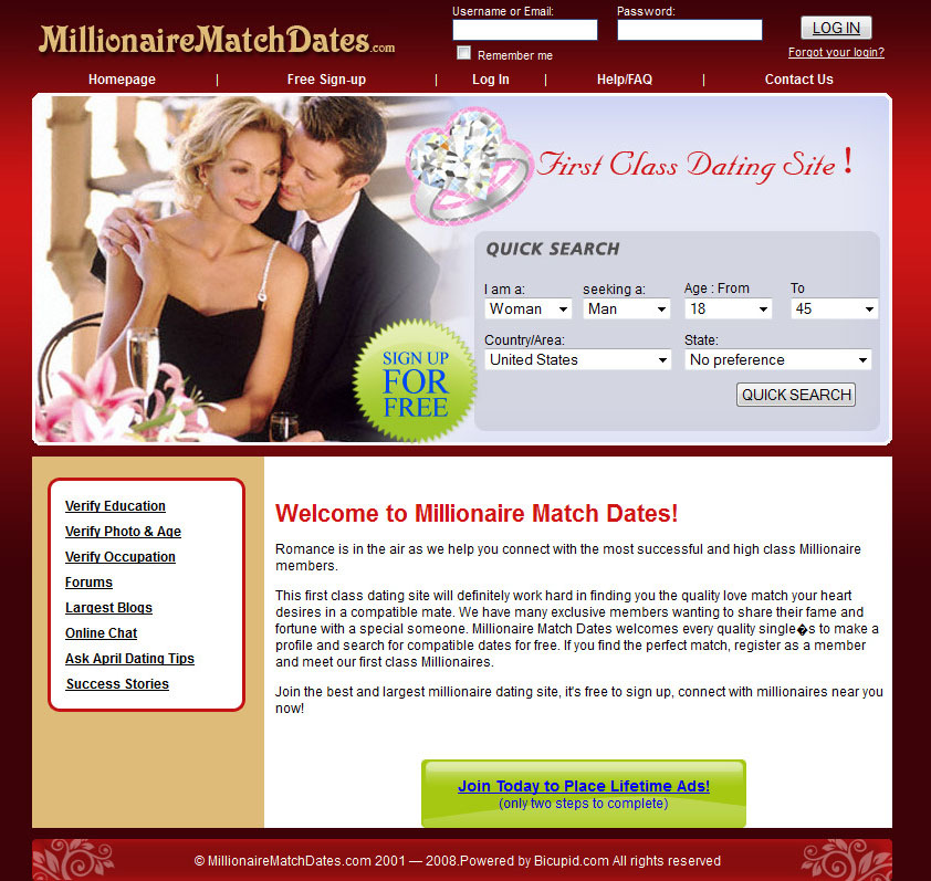 Site Singles Millionaire Dating